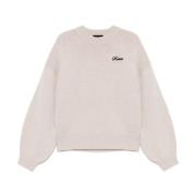 Crewneck Strik Sweater Taupe Beige