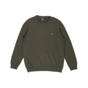 Grøn Uld Pullover Herresweatshirt