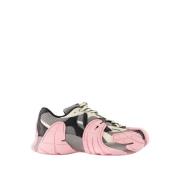 Rosa Syntetiske Sneakers - Tormenta Stil