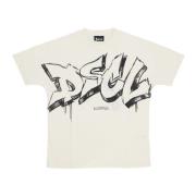 Oversize Logo Sort Bomuld Tee