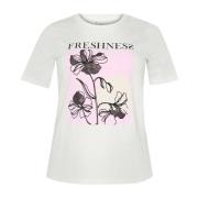 Grafisk Print T-shirt Top