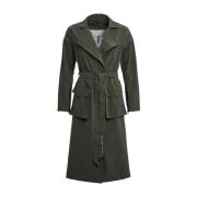 Mat Trench Coat med Moderne Design