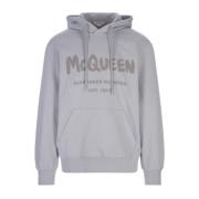 Hoodie Sweatshirt med Logo Detalje