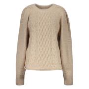 Hyggelig Kabelstrik Rundhals Sweater