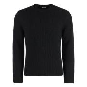 Ribstrikket kamel sweater