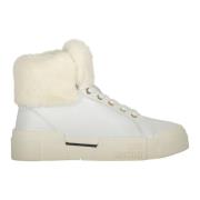 Faux Fur High-Top Sneakers