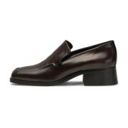 Ulla loafer læder - BROWN HIGH SHINE