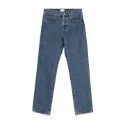 Blå Indigo Jeans med Klassisk Stil