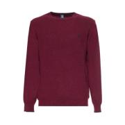 Rund hals Cashmere uldblandings sweater med synligt logo