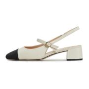 Slingback Block Heels Pumps Marisol - Ivory