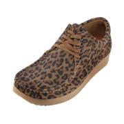 Anna Sko Suede Print