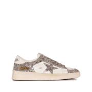 Hvide Sneakers med Glitterdetalje