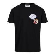 Sort klassisk regular fit bomuld jersey T-shirt