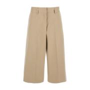 Beige Bermuda Shorts med bæltestropper