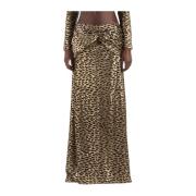 Leopard Print Stretch Mini Nederdel