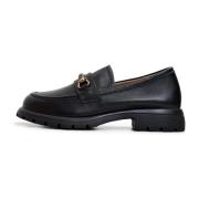 Læder Platform Loafers - Sort