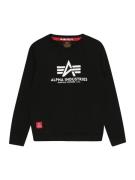 ALPHA INDUSTRIES Sweatshirt  rød / sort / hvid