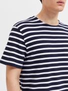 SELECTED HOMME Bluser & t-shirts 'Briac'  navy / hvid