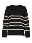 VERO MODA Pullover 'Saba'  creme / sort