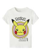 NAME IT Bluser & t-shirts 'Junna Pokemon'  lemon / gammelrosa / sort / hvid-meleret