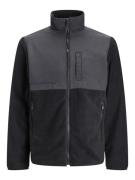 JACK & JONES Fleecejakke 'JJEMarvin'  antracit / sort