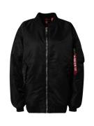 ALPHA INDUSTRIES Overgangsjakke 'Ma-1'  rød / sort / hvid