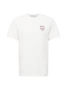 Nudie Jeans Co Bluser & t-shirts 'Roy'  rustrød / hvid