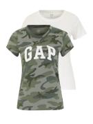 Gap Petite Shirts 'FRANCHISE'  grøn / sort / hvid