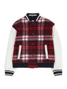 TOMMY HILFIGER Overgangsjakke  marin / brandrød / mørkerød / hvid