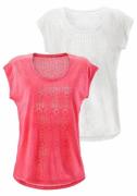LASCANA Shirts  pink / hvid