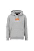 ALPHA INDUSTRIES Sweatshirt  grå-meleret / orange / hvid
