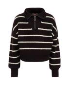 WE Fashion Pullover 'Meisjes'  sort / hvid