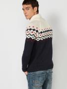 KOROSHI Pullover 'Punto'  navy / brun / hvid