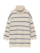 Pull&Bear Strikkjole  beige / navy