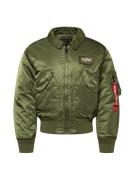 ALPHA INDUSTRIES Overgangsjakke 'CWU 45'  oliven / mørkerød / hvid