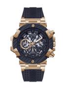 GUESS Analogt ur ' CARBON '  navy / rosa guld / sort