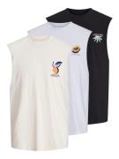 JACK & JONES Bluser & t-shirts 'TAMPA'  lysebeige / pastellilla / orange / sort