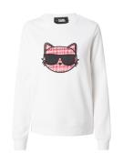 Karl Lagerfeld Sweatshirt  lys pink / rød / sort / hvid