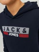 Jack & Jones Junior Sweatshirt 'Corp'  natblå / grå / rød / hvid