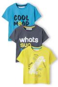 MINOTI Shirts  blå / gul / grå / sort / hvid