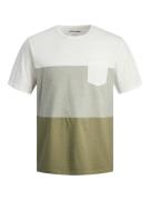 JACK & JONES Bluser & t-shirts 'SHANE'  oliven / pastelgrøn / hvid