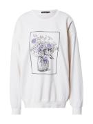 Nasty Gal Sweatshirt  ecru / lilla / sort