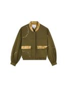 Scalpers Overgangsjakke 'Mili Studs'  safran / khaki