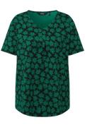 Ulla Popken Shirts  smaragd / sort