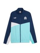 PUMA Træningsjakke 'Olympique de Marseille'  azur / mørkeblå / hvid