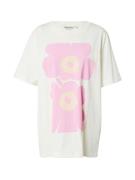 Marimekko Oversized bluse 'EMBLA UNIKKO'  lysegul / lys pink / offwhite