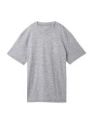 TOM TAILOR DENIM Bluser & t-shirts  grå-meleret / hvid