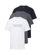 Abercrombie & Fitch Bluser & t-shirts  navy / grå / hvid