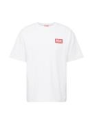 DIESEL Bluser & t-shirts 'T-NLABEL-L1'  rød / hvid