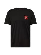 HUGO Bluser & t-shirts 'Dimoniti'  rød / sort / offwhite